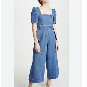C/Meo Collective Short Sleeve Denim Jumpsuit